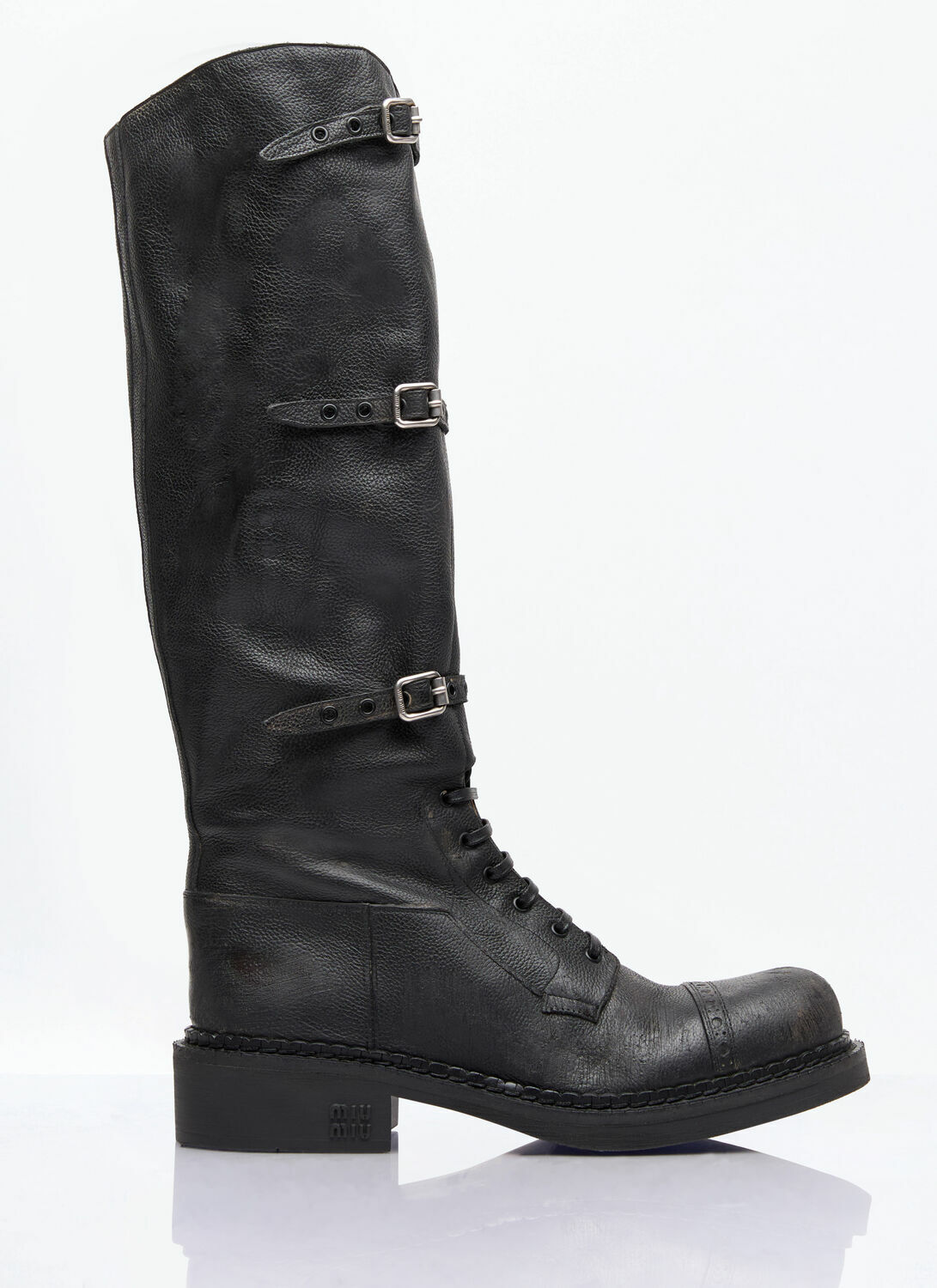 Miu Miu High Leather Boots