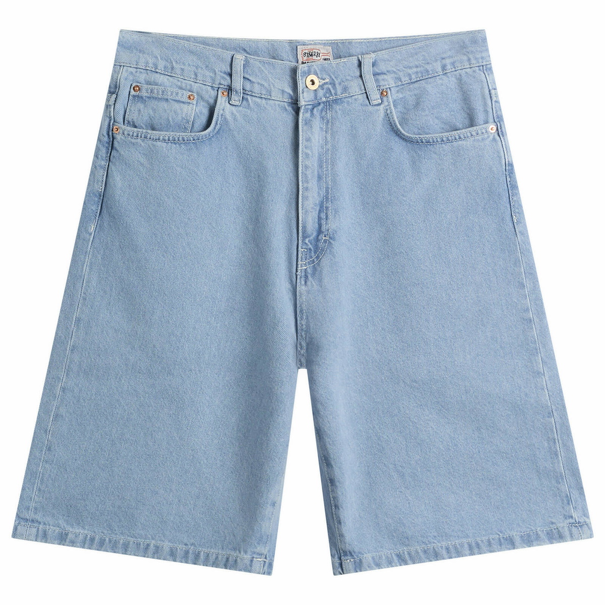 Stan Ray Men's Wide 5 Denim Shorts in Ice Stone Denim