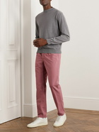 Incotex - Tapered Pleated Stretch-Cotton Trousers - Pink