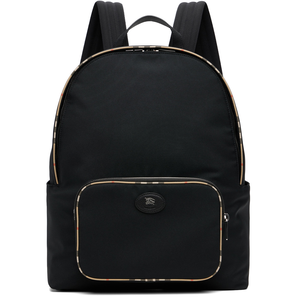 Burberry Black Check Trim Backpack