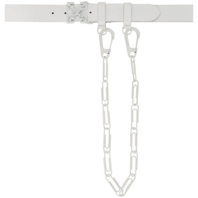Photo: Off-White White Leather Chain Belt