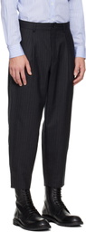 Comme des Garçons Homme Deux Gray Serge Pinstripe Trousers