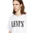 Levis White 90s Serif Logo Relaxed T-Shirt