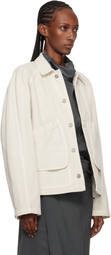 LE17SEPTEMBRE Off-White Garment-Dyed Denim Hunting Jacket