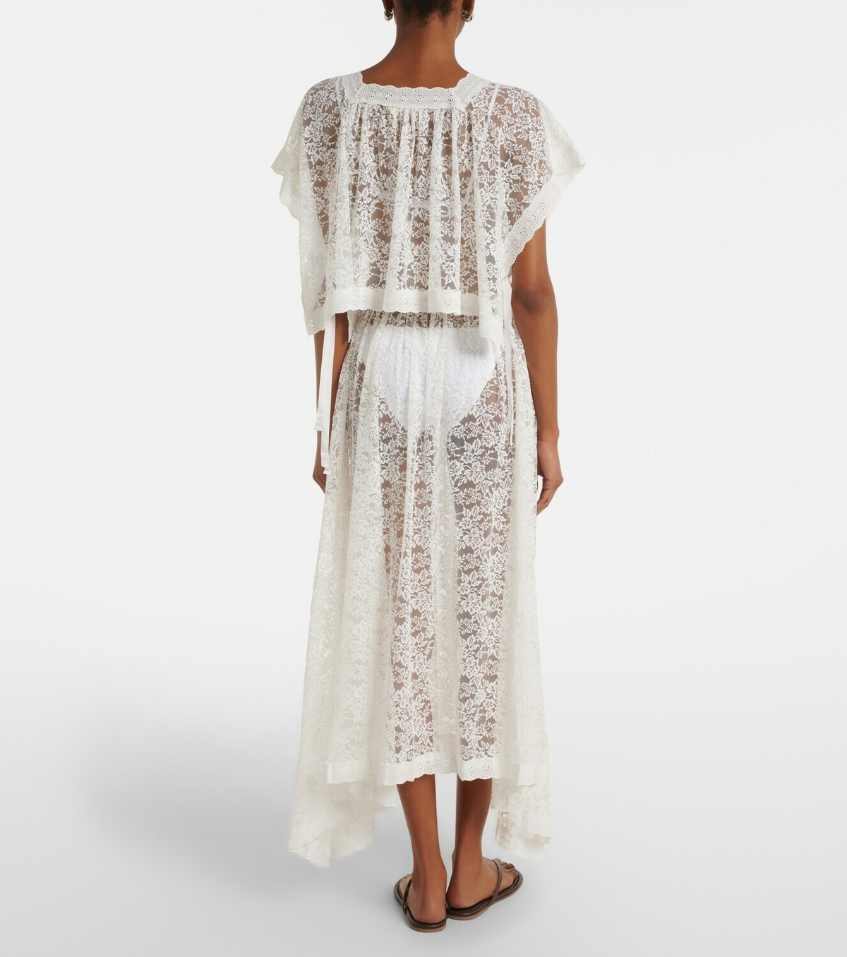 Dôen Zinnia asymmetric lace skirt
