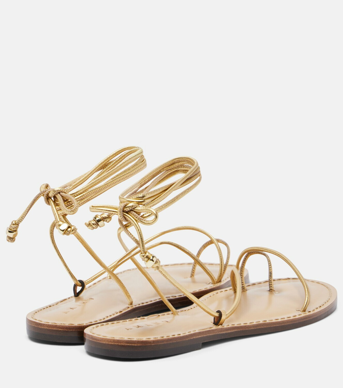 Amanu Karima metallic leather sandals