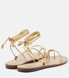 Amanu Karima metallic leather sandals
