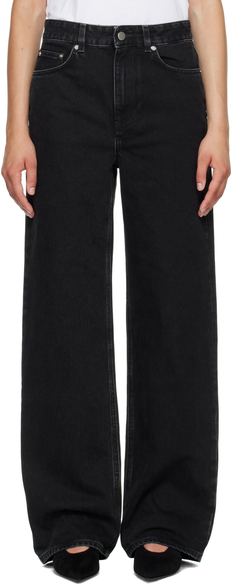 Loulou de Saison Black MICO Wide Leg Jeans