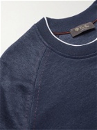 LORO PIANA - Drysdale Linen-Blend Jersey Sweatshirt - Blue