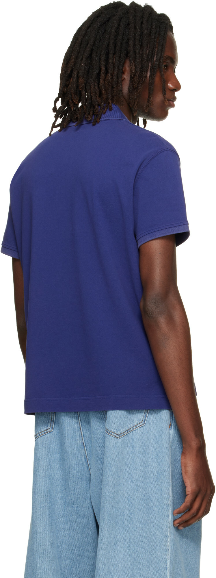 Acne Studios Purple Embroidered Logo Polo