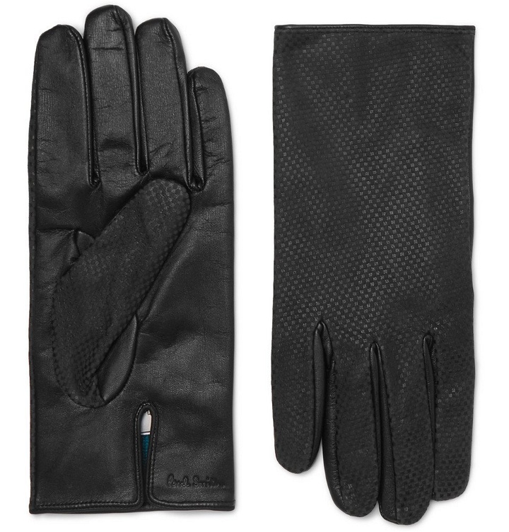 Photo: Paul Smith - Textured-Leather Gloves - Black