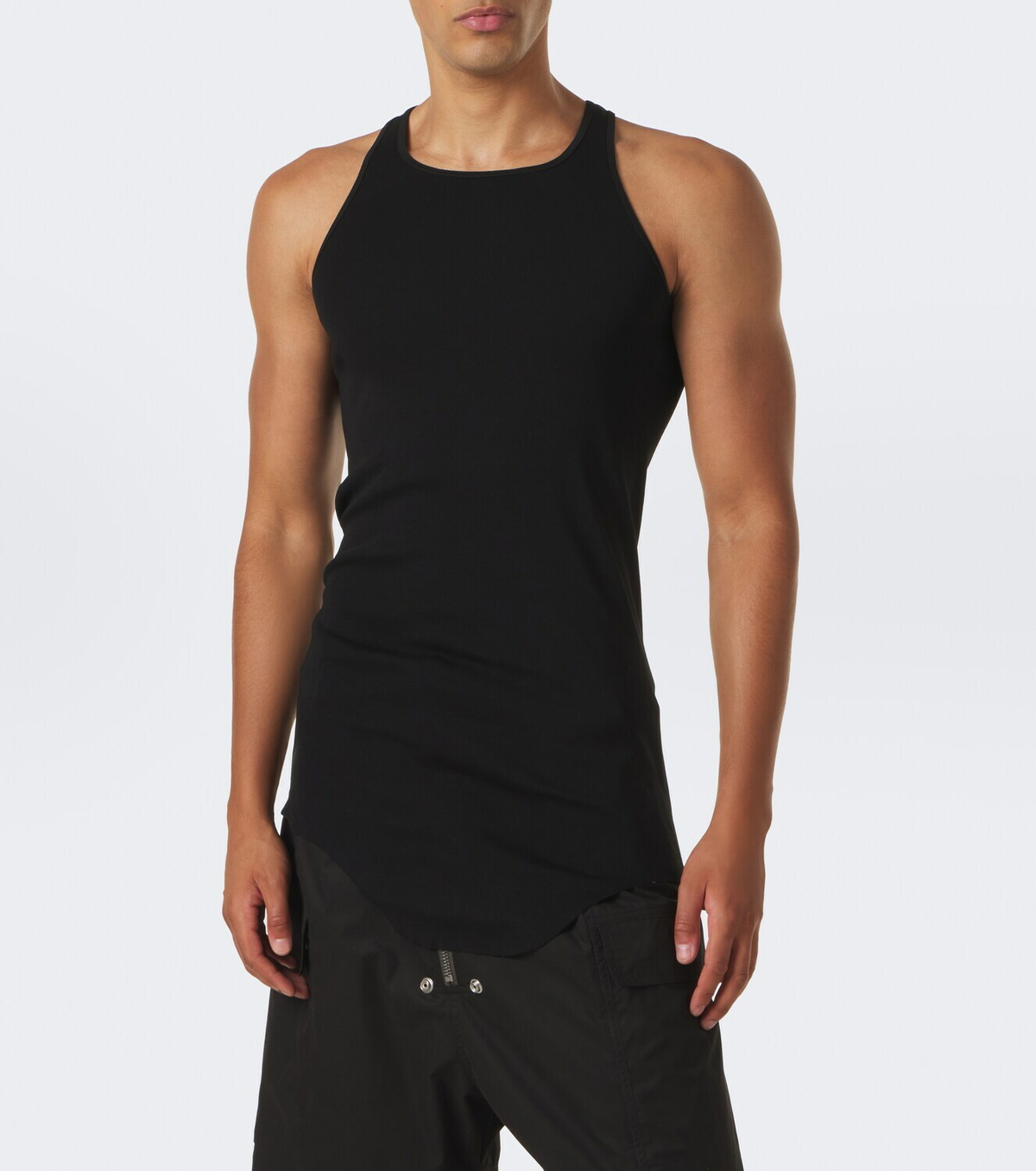 Rick Owens Basic ribbed-knit cotton jersey tank top