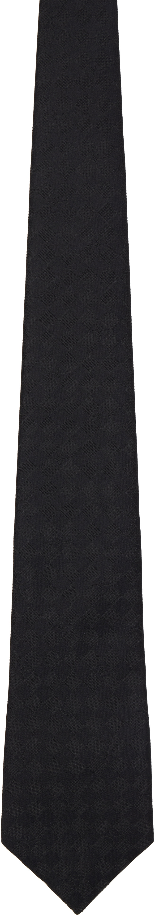 Comme des Garçons Homme Deux Black Check Tie