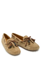 Tods Gommino Suede Loafers Camel