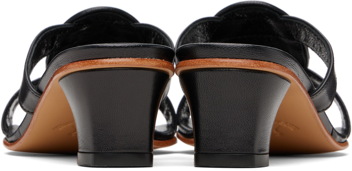 Martiniano Black Medalia Heeled Sandals