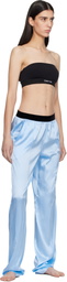 TOM FORD Blue Stretch Silk Satin PJ Lounge Pants