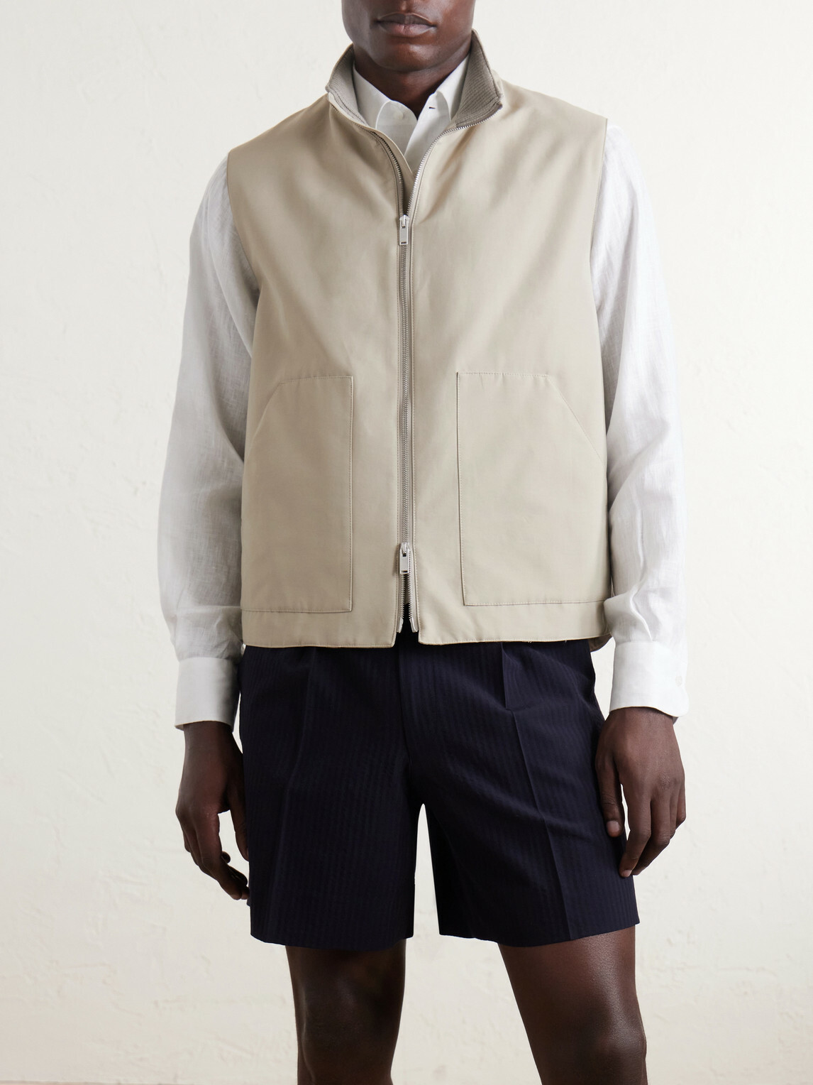 Lardini - Cotton-Blend Gilet - Neutrals