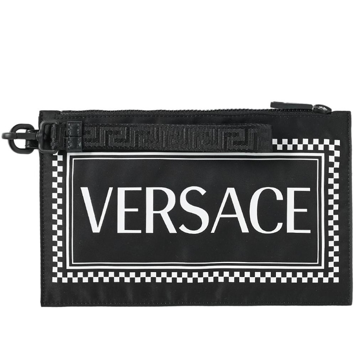 Photo: Versace Box Logo Zip Pouch