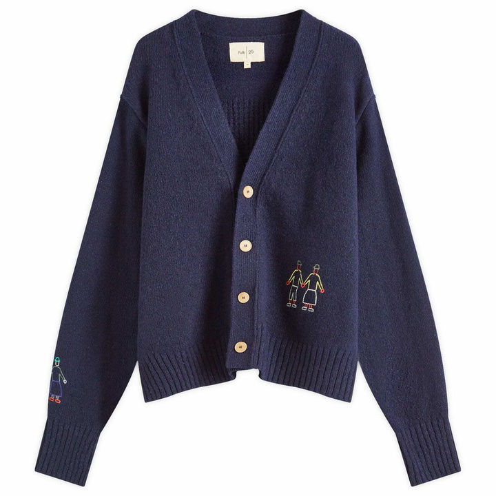 Photo: Folk Men's People Cardigan in Navy Mix