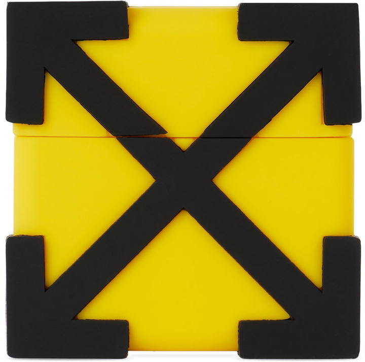 Photo: Off-White Yellow & Black Arrow AirPods Case