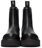 R13 Black Single Stack Chelsea Boots