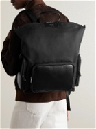 Serapian - Leather-Trimmed Recycled-Twill Backpack