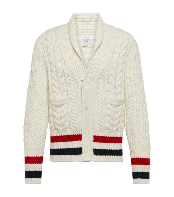 Photo: Thom Browne - Cashmere cable-knit cardigan