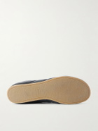 LEMAIRE - Suede-Trimmed Leather Sneakers - Black