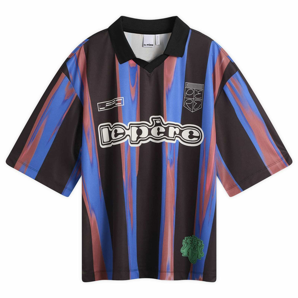 Le Père Men's Sports Jersey in Blue/Black Stripe