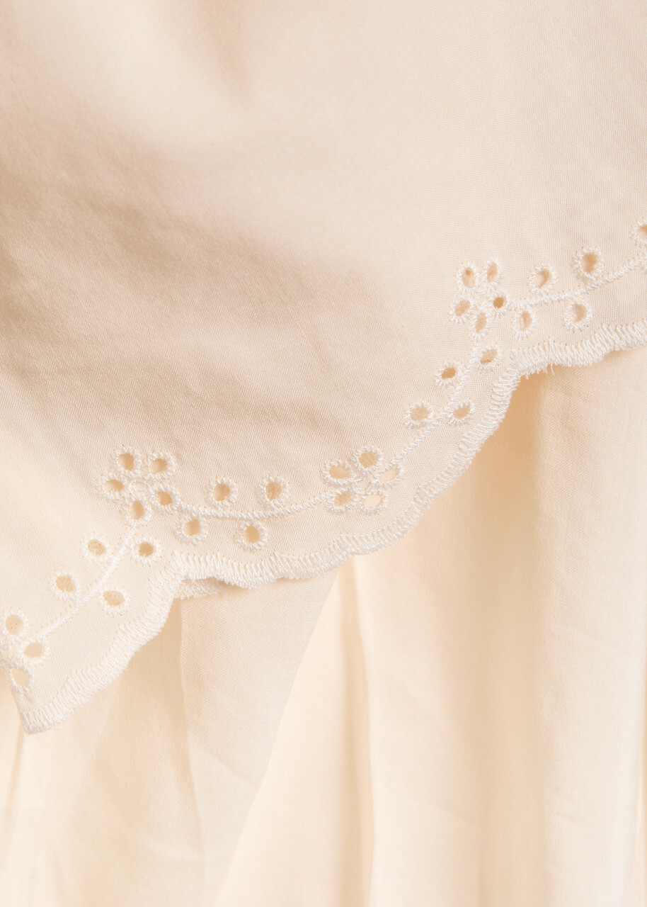 Reformation Willa Cotton-blend top and Trousers set Cream