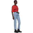 Helmut Lang Blue New Crop Straight Jeans