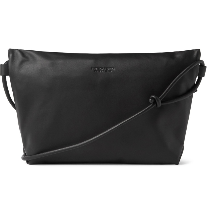 Photo: Bottega Veneta - Leather Messenger Bag - Black