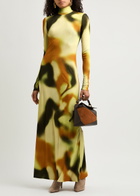 Nanushka Nemy Patterned Fine-knit Maxi Dress Multicoloured