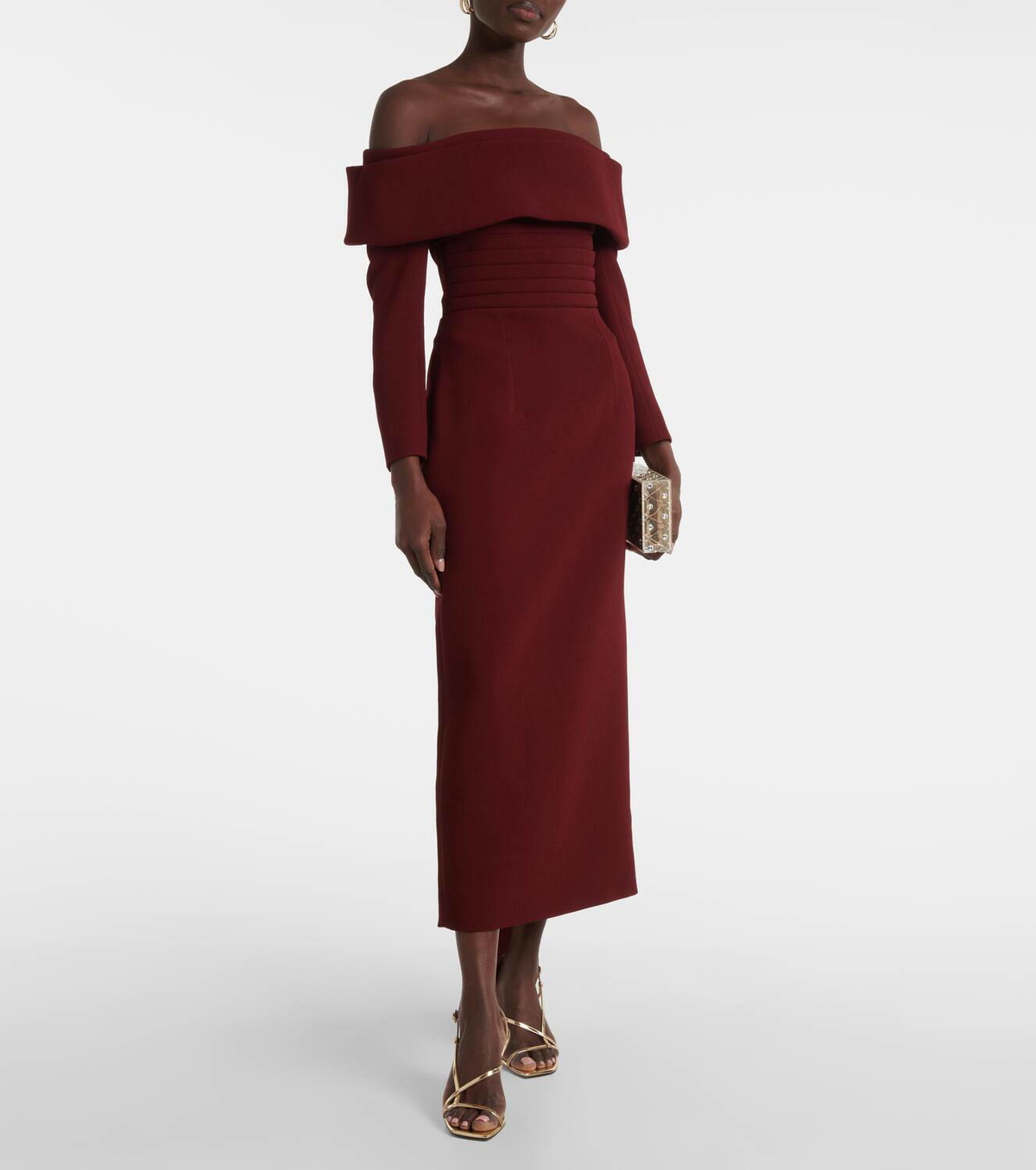 emilia wickstead brown dress Carita Knit In Chocolate Brown Merino Wool | Emilia Wickstead