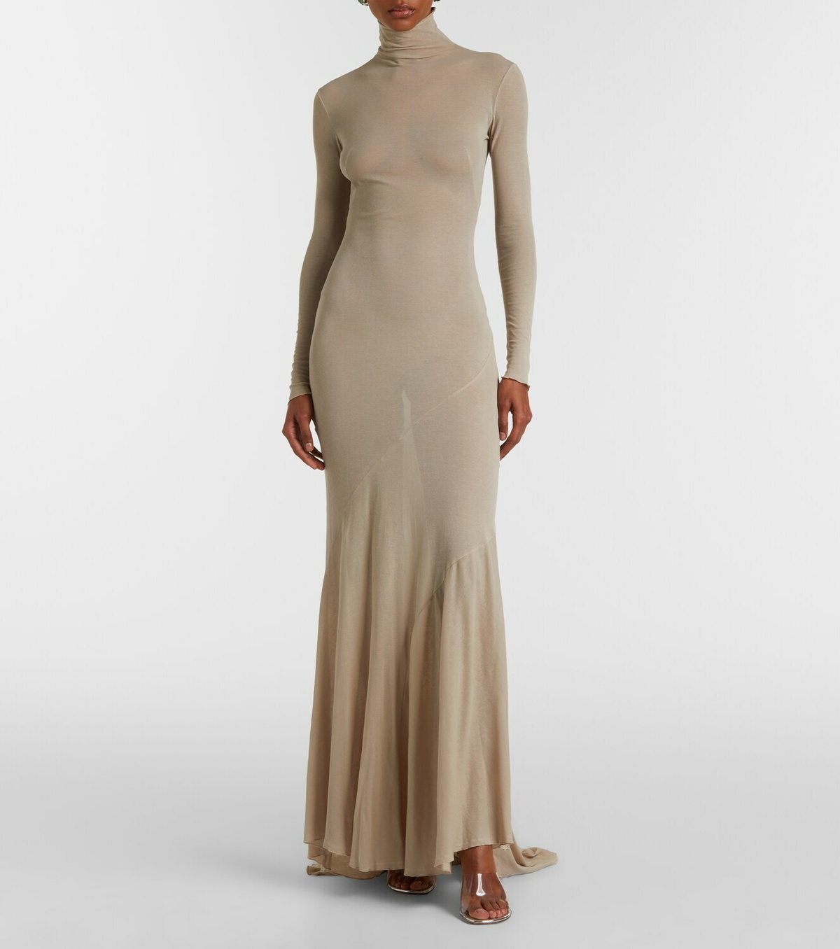 Mugler Cotton jersey gown