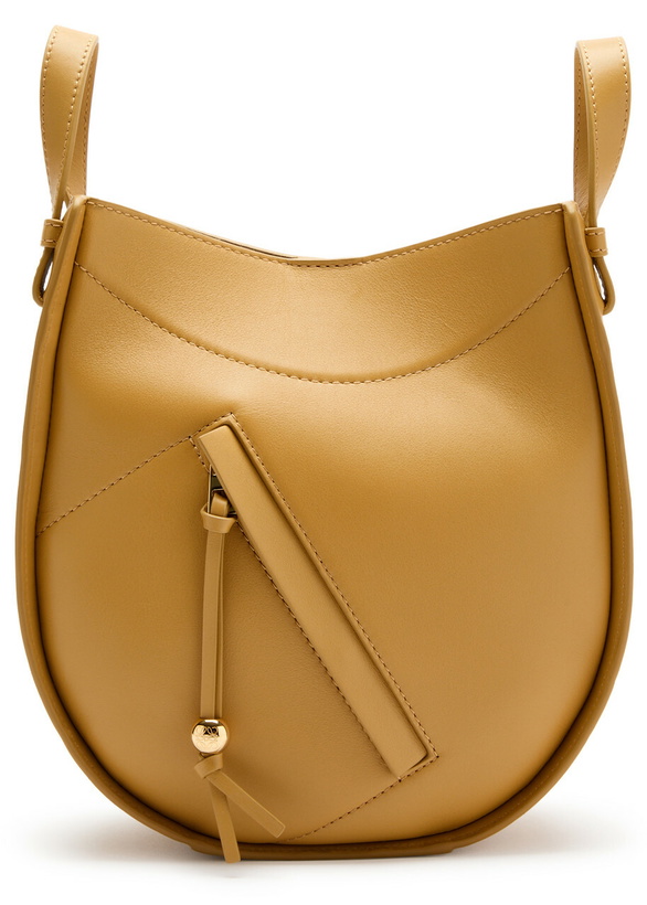 Photo: Loewe Hammock Slice Leather Cross-body bag - Tan - One Size