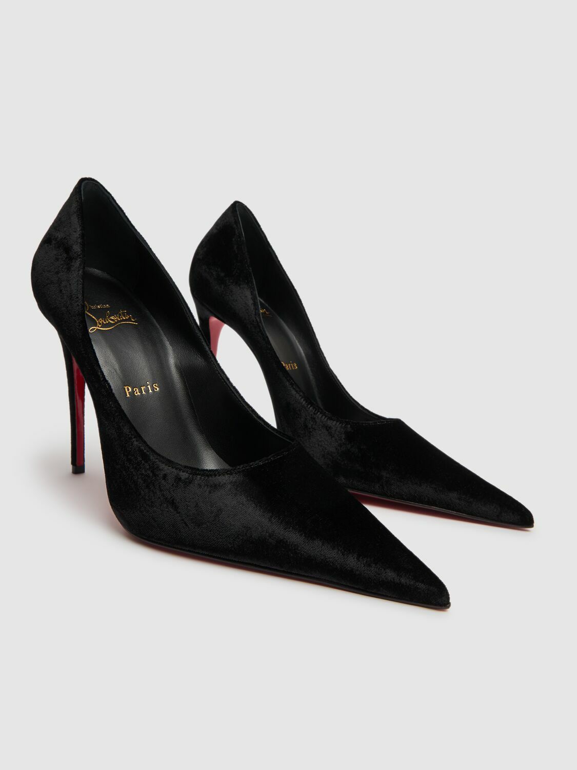 CHRISTIAN LOUBOUTIN 100mm Kate Max Glittered Velvet Pumps