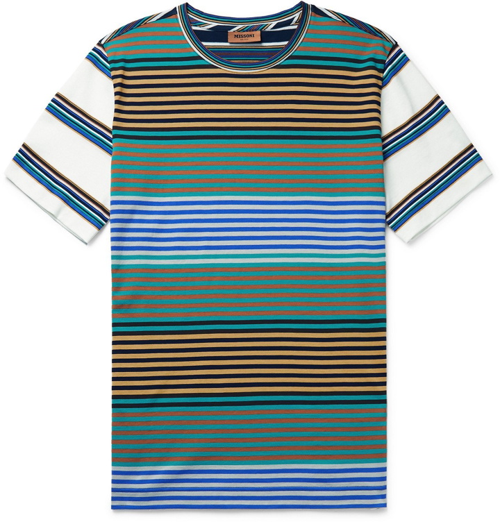 Photo: Missoni - Striped Cotton T-Shirt - Multi