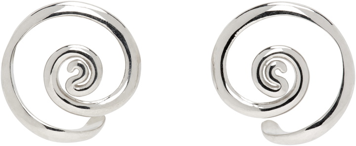 Photo: Panconesi Silver Vortice Huggie Earrings