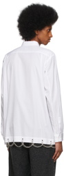 Comme des Garçons Homme Plus White Cotton Broadcloth Shirt