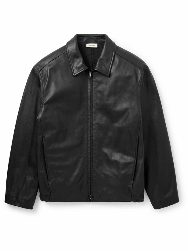 Photo: Fear of God - Rider Oversized Leather Jacket - Black