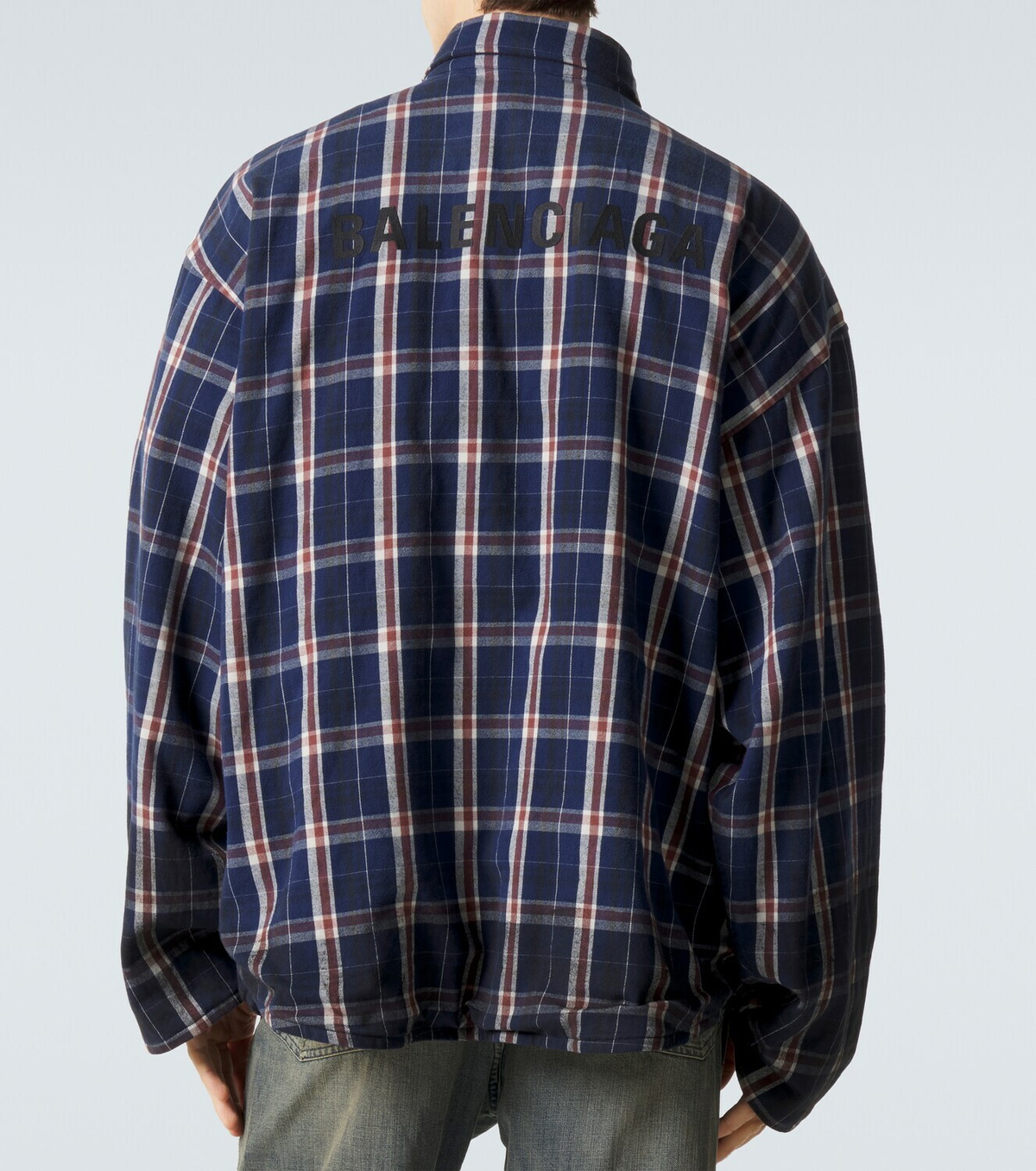 Balenciaga Reversible flannel and fleece shirt