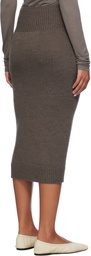 Max Mara Leisure Brown Melk Midi Skirt