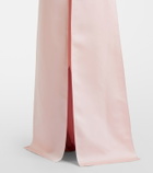 Safiyaa Harley caped crêpe gown