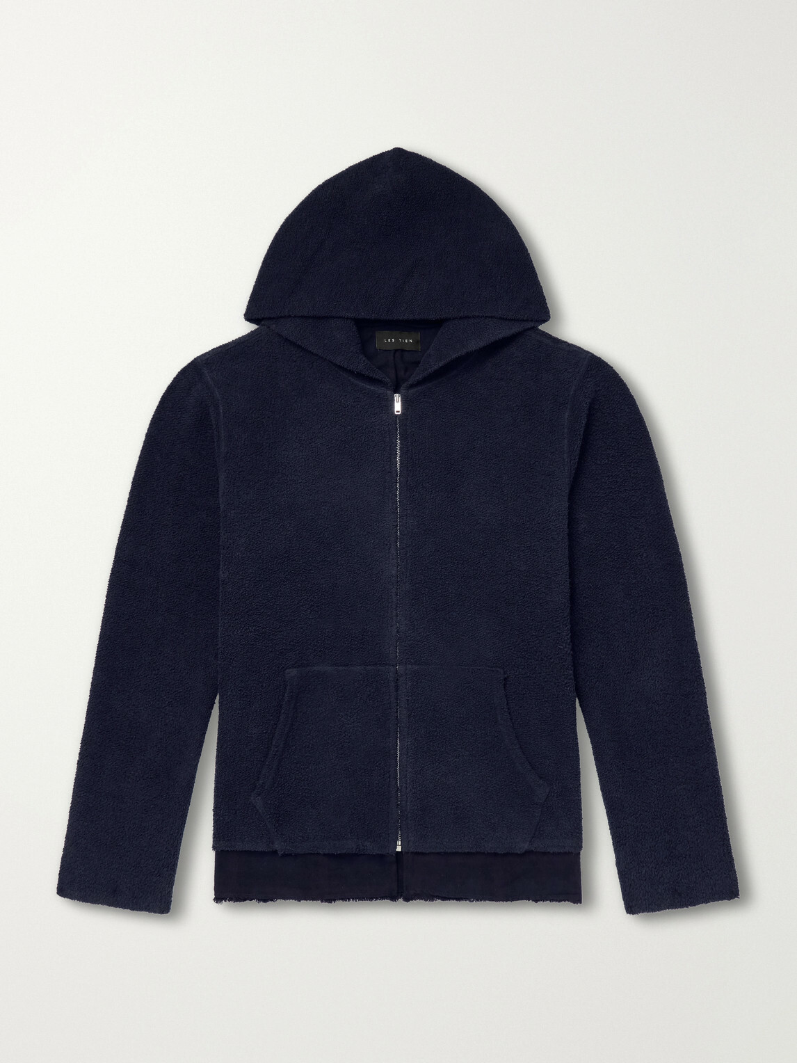Les Tien - Cotton-Fleece Zip-Up Hoodie - Blue