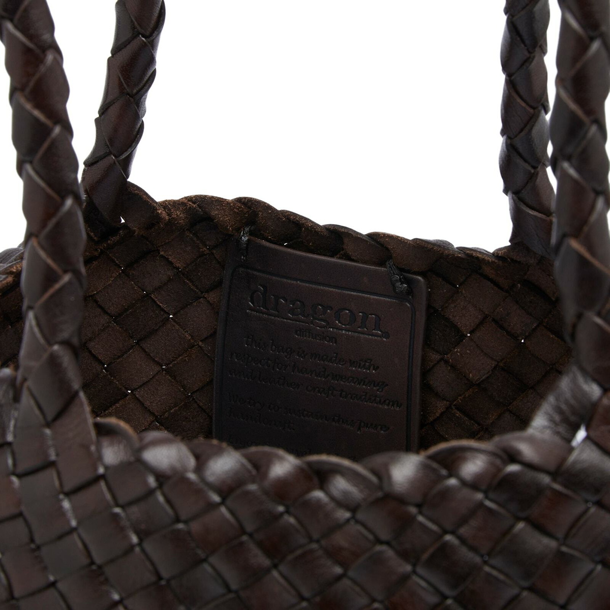 トートバッグ Dragon Diffusion Santa Croce Big Dark Brown 8892 Dragon Diffusion - Santa Croce Big Dark Brown