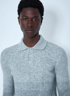 ERL Ribbed Knit Polo Sweater