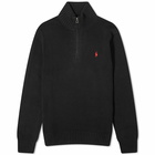 Polo Ralph Lauren Men's Half Zip Knit Jumper in Polo Black