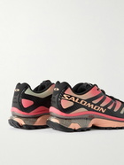 Salomon - XT-4 OG Rubber-Trimmed Mesh Sneakers - Red