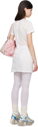 I'm Sorry by Petra Collins SSENSE Exclusive Pink & White JennyFax Edition Apron Minidress
